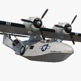 Flying Boat Consolidated PBY Catalina WWII 3D model
